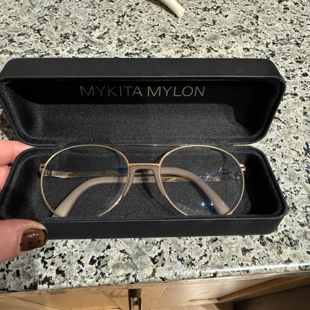 MYKITA Gold Aviator Glasses women/mens/unisex
